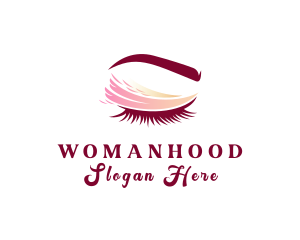 Watercolor Woman Eyelash Logo