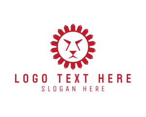 Head - Creative Fierce Sun Lion logo design