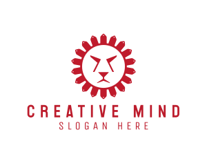 Creative Fierce Sun Lion logo design