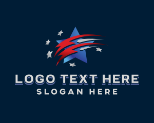 Swoosh - Patriotic American Star logo design