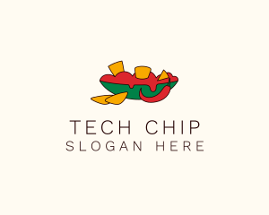 Spicy Tortilla Chips logo design