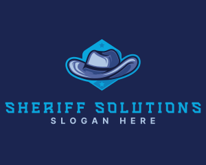 Sheriff - Western Cowboy Hat logo design