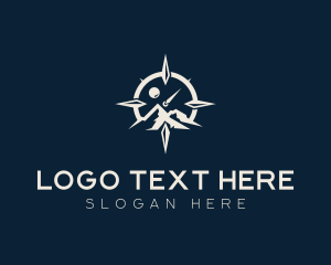 Travel - Mountain Compass Exploration logo design