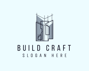 Building Property Scaffolding logo design