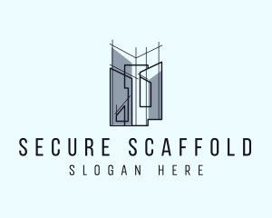Scaffolding - Building Property Scaffolding logo design