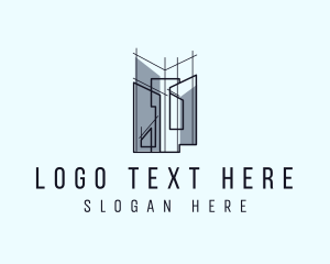 Scaffolding - Building Property Scaffolding logo design