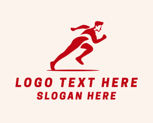 Coach - Sprint Runner Athlete logo design