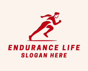 Endurance - Sprint Runner Athlete logo design