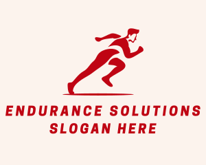 Sprint Runner Athlete  logo design