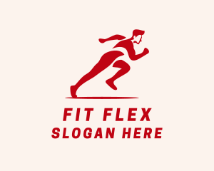 Fitness - Sprint Runner Athlete logo design