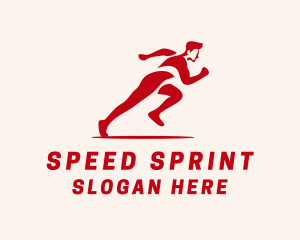 Runner - Sprint Runner Athlete logo design