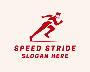 Sprint Runner Athlete  logo design