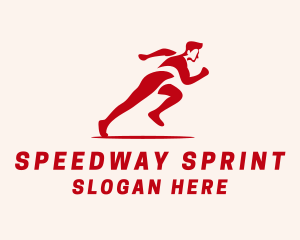 Sprint Runner Athlete  logo design