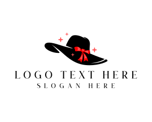 Visor - Fashion Ribbon Hat logo design