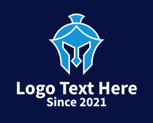 Blue Helmet - Blue Knight Helmet logo design