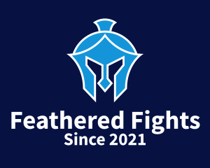 Blue Knight Helmet  logo design