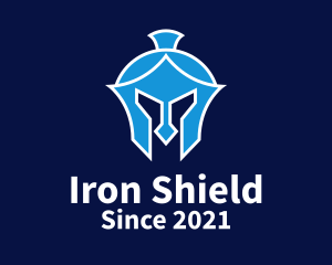 Armour - Blue Knight Helmet logo design