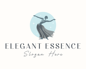 Graceful - Dancing Performer Lady logo design