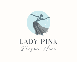 Dancing Performer Lady logo design