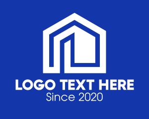 White Real Estate Home Logo
