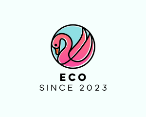 Swan - Swan Flamingo Aviary logo design