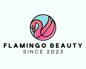 Flamingo - Swan Flamingo Aviary logo design