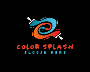 Paint Wave Renovation logo design