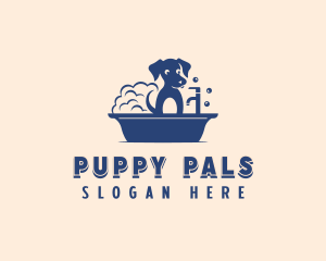 Puppy Bath Grooming logo design