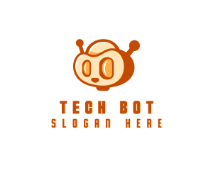 Robot - Cute Robot Antenna logo design