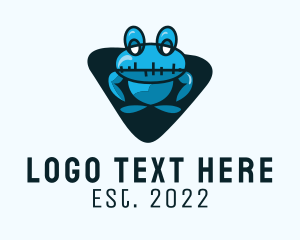 Interactive - Video Game Frog Mascot logo design