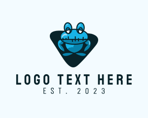 Vlogging - Video Game Tech Frog logo design