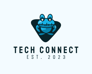 Interactive - Video Game Tech Frog logo design