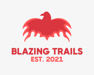 Red Blazing Phoenix logo design