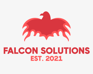 Red Blazing Phoenix logo design