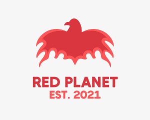 Red Blazing Phoenix logo design