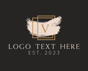 Lawyer - Luxury Paint Letter V logo design