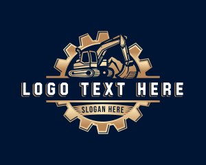 Heavy Duty - Excavator Backhoe Quarry logo design