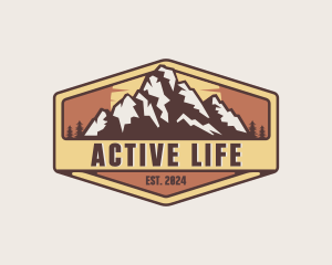 Outdoor Mountain Trekking logo design