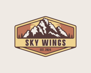 Outdoor Mountain Trekking logo design