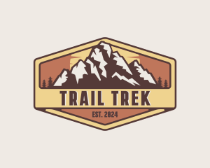 Hiker - Outdoor Mountain Trekking logo design