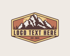 Hiker - Outdoor Mountain Trekking logo design