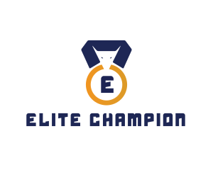 Champion - Medal Award Pendant logo design