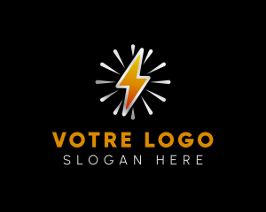 Lightning Sunburst Energy Logo