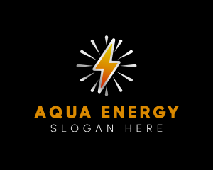 Lightning Sunburst Energy logo design