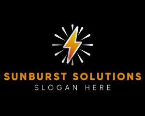 Sunburst - Lightning Sunburst Energy logo design