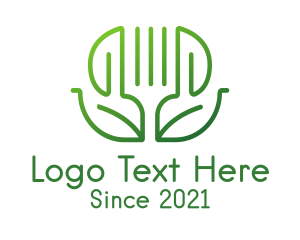 Green - Healthy Vegetarian Restaurant logo design