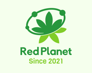 Green Cannabis Planet logo design