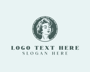 Cloche Hat - Woman Beauty Boutique logo design