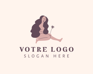 Nude - Sexy Nude Female logo design