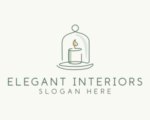 Candle Cloche Decor logo design